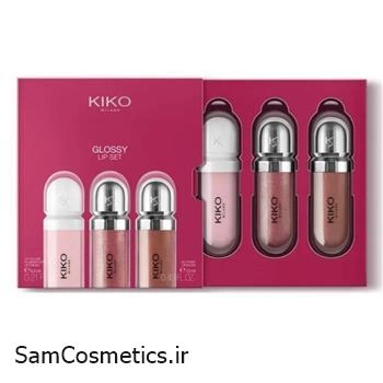 پک لیپ گلاس کیکو میلانو 3 تایی اورجینال |  KIKO Milano Glossy Lip Set