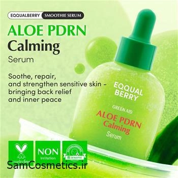 سرم تسکین دهنده و ترمیم کننده سلولی آلوئه PDRN اکوال بری | EQQUALBERRY حجم 30 میل