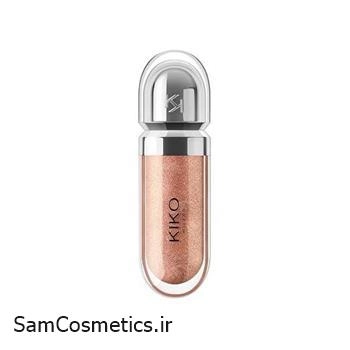 لیپ گلاس کیکو میلانو 3D Hydra شماره 18 (Golden Sparkle) حجم 6.5 میل | KIKO Milano 3D Hydra Lipgloss