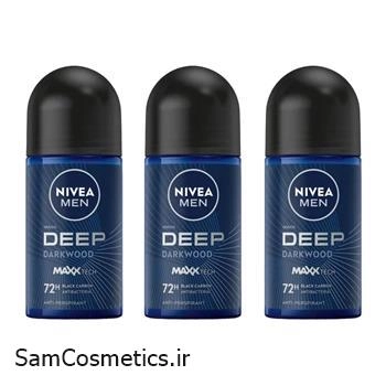 مام رول زیر بغل مردانه نیوا مدل Deep Darkwood حجم 50 میل | Nivea Deodorant Roll-On | ضد تعریق