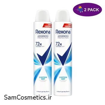 اسپری رکسونا | Rexona مدل COTTON DRY 72h حجم 200 میل