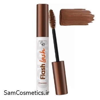 ریمل رنگی گلدن رز رنگ CHOCOLATE (شکلاتی) حجم 9 میل | Golden Rose Flash Lash Colored Mascara