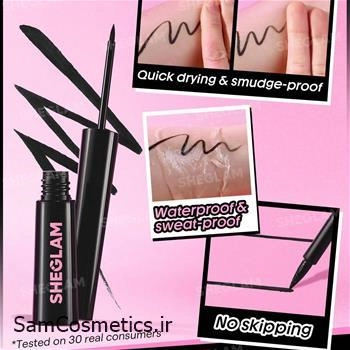 خط چشم مایع شیگلم | Sheglam Stay Inked | مشکی مات