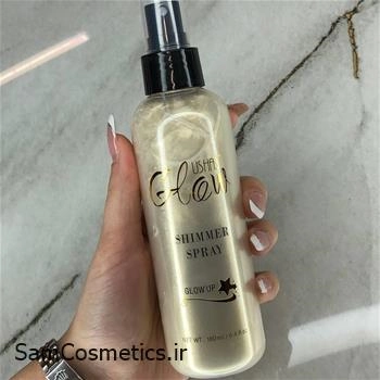 اسپری شیمر شاین و هایلایتر مایع بدن USHAS GLOW شماره 1