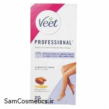 نوار موبر ویت Veet برای پوست‌های حساس بسته 20 عددی | حذف موهای زائد بدن | Veet Full Body Waxing Kit