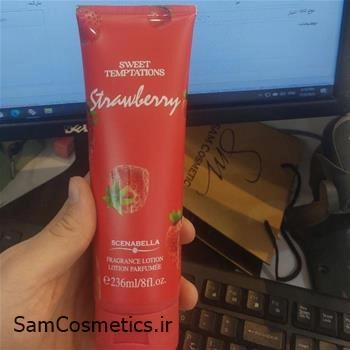 لوسیون بدن Sweet Temptations رایحه توت فرنگی حجم 250 میل