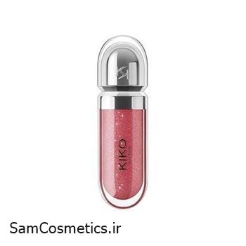 لیپ گلاس کیکو میلانو 3D Hydra شماره 22 (Sparkling Red Garnet) حجم 6.5 میل | KIKO Milano Lipgloss