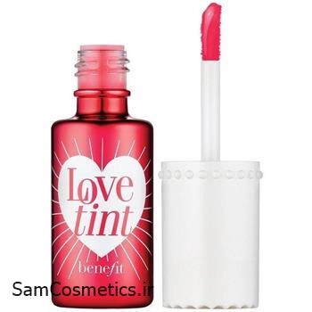 تینت لب و گونه بنفیت رنگ قرمز آتشی | benefit Cheek & Lip LOVETINT | مدل LOVETINT