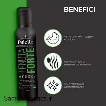 موس نگهدارنده حالت مو پالت | Palette مدل Tenuta Forte حجم 250 میل