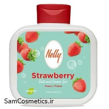 شامپو بدن نلی | Nelly با رایحه توت فرنگی حجم 750 میل