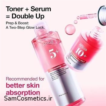 تونر ترانگزامیک اسید و نیاسینامید آنوا 5+ حجم 250 میل | Anua Brightening Booster Toner