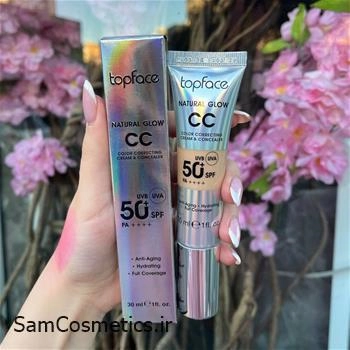 سی سی و کانسیلر کرم SPF 50 تاپ فیس | TOPFACE مدل Natural Glow کد 001 حجم 30 میل