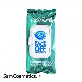 دستمال مرطوب درب دار 55 تایی دافی ابی