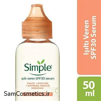 سرم ضدآفتاب و درخشان کننده سیمپل | simple مدل Protect N Glow با spf 30 حجم 50 میل