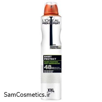 اسپری ضد تعریق مردانه لورآل مدل Shirt Protect XXL حجم 300 میل | L'Oréal Men Anti-Perspirant Spray