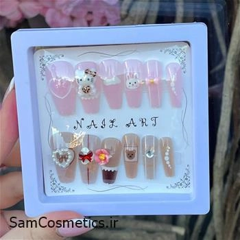 ناخن مصنوعی ژله ای طرحدار کد 211