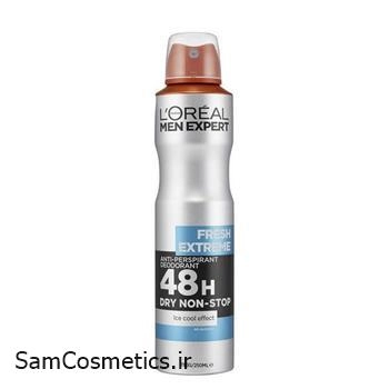 اسپری ضد تعریق مردانه لورال | L'OREAL مدل Fresh Extreme حجم 250 میل