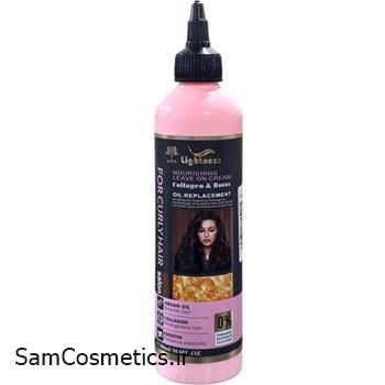 کرم مو فر بعد از حمام لایتنس مدل صورتی موهای فر حجم 300 میل