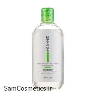 تونر ژیناژن رطوبت رسان عمیق پوست چرب و جوشدار حجم 200 میل | Ginagen
