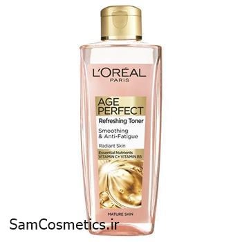 تونر ضد پیری لورال | L'OREAL مدل Age Perfect مناسب پوست های بالغ و رو به سن حجم 200 میل