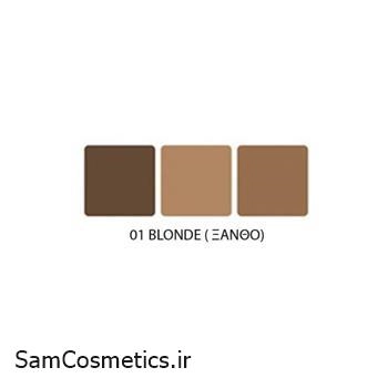 سایه ابرو 3 رنگ گلدن رز شماره 01 blonde