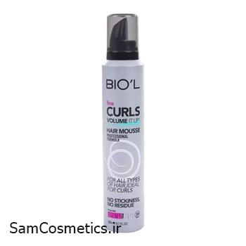 موس مو بیول مدل 4 Fine Curls حجم 200 میل | BIO'L Fine Curls Hair Mousse