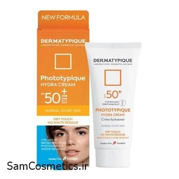 ضد آفتاب بی‌رنگ فتوتیپیک درماتیپیک SPF50 مناسب پوست خشک حجم 40 میل | DERMATYPIQUE PHOTOTYPIQUE