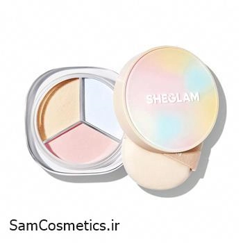 پودر فیکس 3 رنگ شیگلم مدل Correcting | اصلاح رنگ | SHEGLAM Radiance Setting Powder