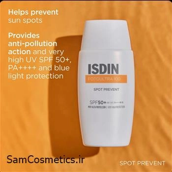 ضد آفتاب ضد لک ایزدین مدل FotoUltra 100 Spot Prevent SPF 50+ حجم 50 میل | ISDIN