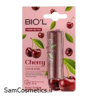 بالم لب رنگی بیول مدل گیلاس SPF15 وزن 4.8 گرم | BIOL Lip Balm
