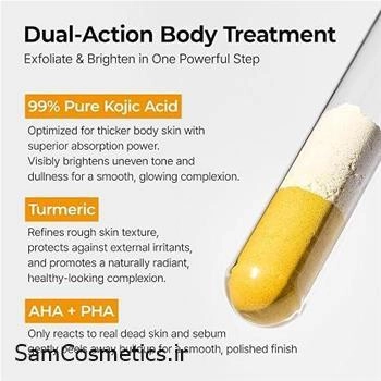 اسپری لایه‌بردار بدن دکتر ملاکسین مدل Peel Shot کوجیک اسید و زردچوبه حجم 200 میل | Dr.Melaxin
