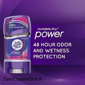 مام ژلی ضدتعریق زنانه لیدی اسپید invisible dry power حجم 65 گرم | Lady Speed Stick