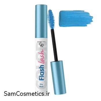 ریمل رنگی گلدن رز رنگ SKY BLUE (آبی روشن) حجم 9 میل | Golden Rose Flash Lash Colored Mascara