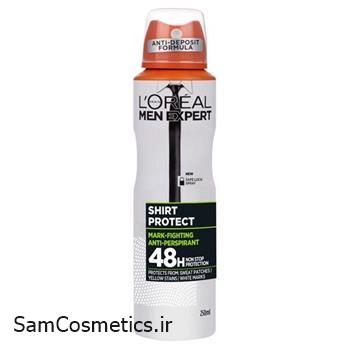 اسپری زیر بغل لورال | L'OREAL مدل shirt protect