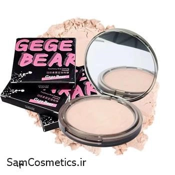 پودر فیکس و پنکک فشرده ضد آب فول کاور گی گی بیر کد 03 | GEGE BEAR Pressed Powder