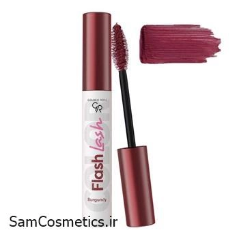 ریمل رنگی گلدن رز رنگ BURGUNDY (زرشکی) حجم 9 میل | Golden Rose Flash Lash Colored Mascara