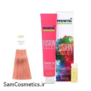رنگ مو فیوژن کالر مارال 8/027 رنگ هلویی